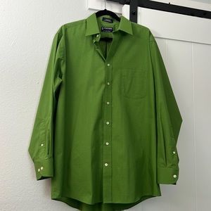 Green gingham Stafford dress shirt neck size 17, arms 34-35